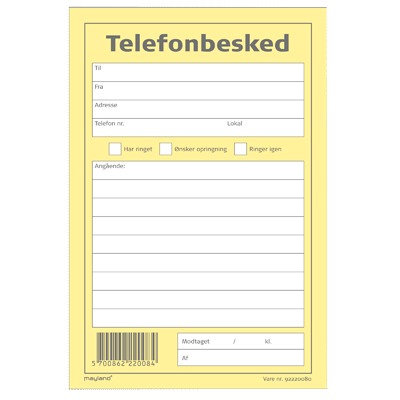 Telefonbesked Mayland 105x145mm