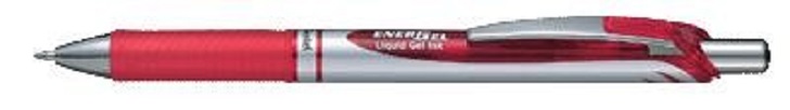 Gelpen Pentel energel rÃ¸d, BL77 m/trykknap - 12 stk