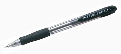 Kuglepen Pilot Super Grip BPGP fine sort - 12 stk