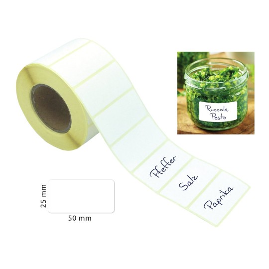 Labels for handwriting, permanent, white