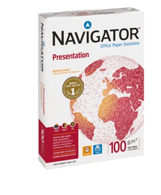 Kopipapir hvid A4 Navigator Presentation - 100g - 500 stk.