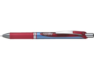 Gelpen Pentel energel rÃ¸d, BLN75 needlepoint 0,5 - 12 stk