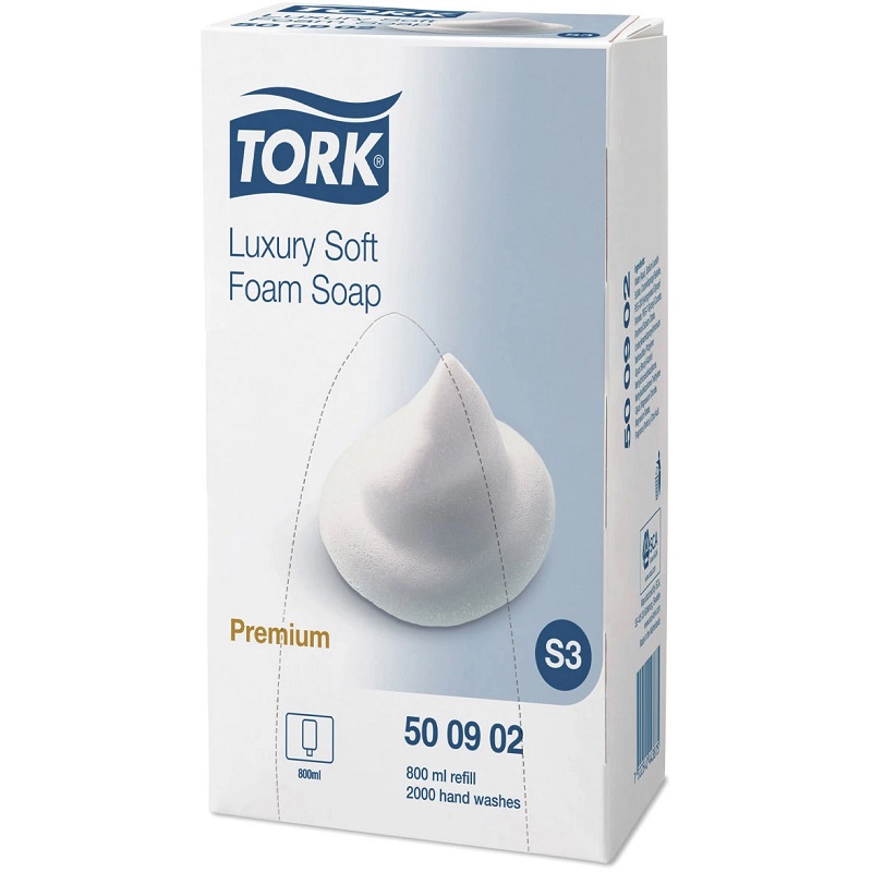 Tork SkumsÃ¦be Luksus S3, Ufarvet, Premium - 800 ml