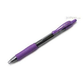Gelpen Pilot G-2 metal lilla - 12 stk