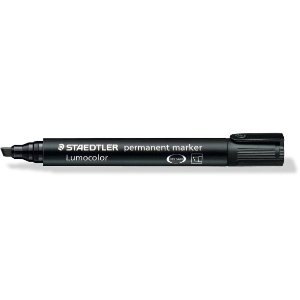 Marker Staedtler sort 350-9, skr spids - 10 stk