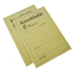 Kassekladde m/moms gul GF 2014 32 blade.140x205mm