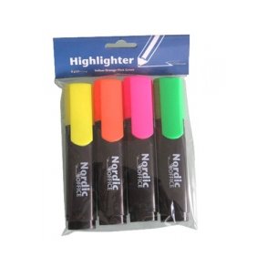 Tekstmarker NOA, etui a 4 stk.