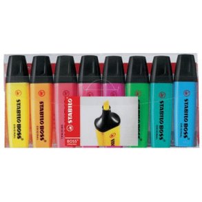 Tekstmarker Stabilo Boss - 8 farver