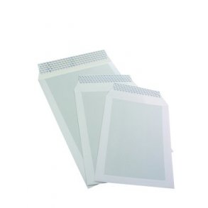 Kuvert m/papbagside 350x500mm - 100 stk.