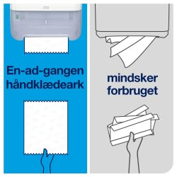 Hvid Tork h�ndkl�derulle dispenser H1, 1 stk.