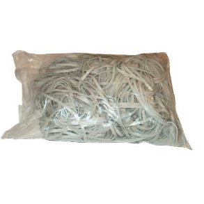 Gummibnd hvid 5x180 mm - 1000 gr.