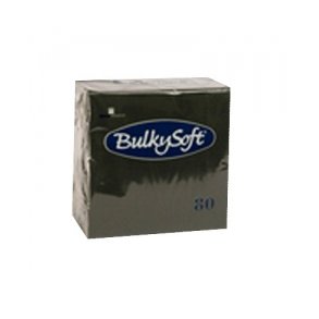 Servietter 33x33 cm 3-lags, Sort - 80 stk