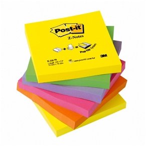 Post-it Z-Note R330NR neon rainbow 6 stk