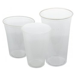 Plastglas 50 cl bl�d, klar - 50 stk