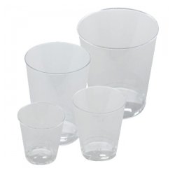 Plastglas 25 cl klar, Hjde 107 mm - 25 stk
