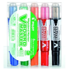 Whiteboard penne - Pilot WB bullet/medium pakke med 5 stk