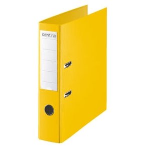 Brevordner - w/o metalshoe PP A4/75mm Yellow 10 stk