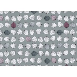 Gavepapir Lilly Grey 57cm*150m. 80g.