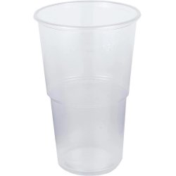 Plastglas 50 cl bl�d, klar - 50 stk