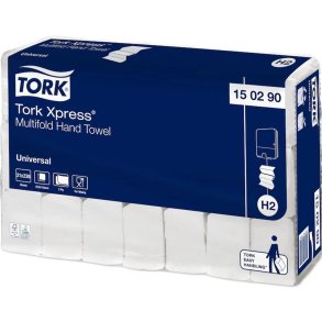 Tork multifold Xpress h�ndkl�deark, 2 lag, H2
