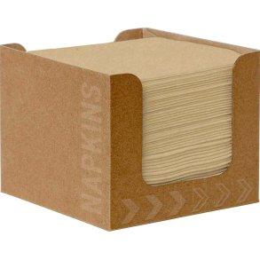 Brune dunisoft kaffe servietter, 20x20cm - 50 stk.