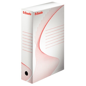 Opbevaringskasser - Esselte arkiv boks 100mm hvid 10 stk