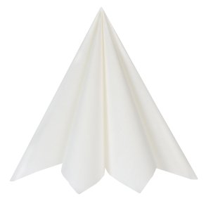 Hvide airlaid servietter, 20 stk.