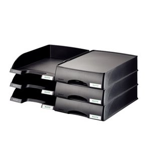 Brevbakker - Leitz Plus letter tray drawer unit Black 4 stk