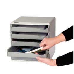 Skuffekabinet - Leitz Post-set 5 drawers A4 Bl