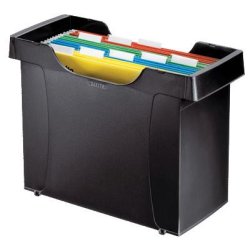Leitz Plus sort arkivboks inkl 5stk hngemapper, bl