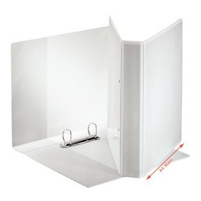 Panoramabinder - Esselte A4+ 2DR/25mm w/3 pock. Hvid 10 stk