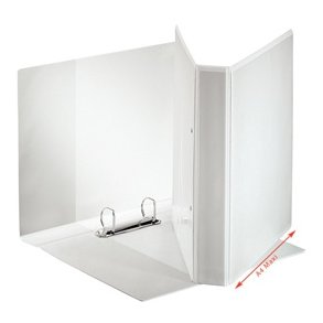 Panoramabinder - Esselte A4+ 2DR/30mm w/3 pock. Hvid 10 stk