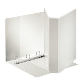 Panoramabinder - Esselte A4+ 4DR/50mm w/3 pock. White 10 stk