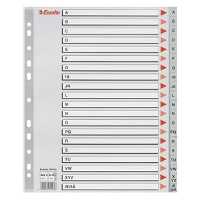 Faneblade - Esselte PP A4 Maxi A- Grey 10 stk