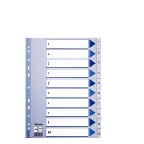 Faneblade - PP A4 1-10 White 10 stk