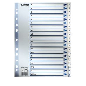 Faneblade PP A4 A- White 10 stk