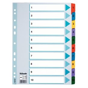 Faneblade - A4 1-10 Multicolour 10 stk