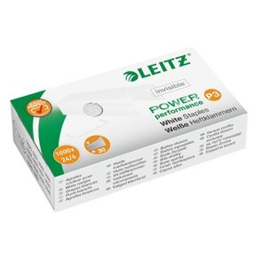 Hfteklammer - Leitz 24/6 P3 hvid 10 pakker
