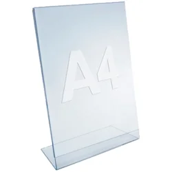 Brochureholder menu, Akryl A4 L-fod - 1 stk.