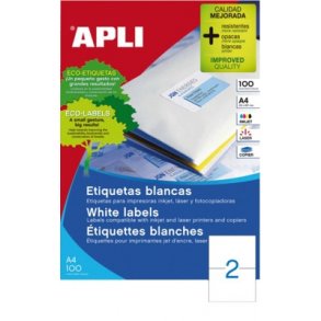 Etiket MultiApli A5 - til print i A4 printer - 210x148mm - 1 ske