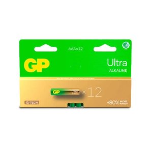 GP Ultra Alkaline, AAA batterier - 12 pak