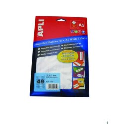 APLI Etiket 19x27mm hvid - 1 pakke