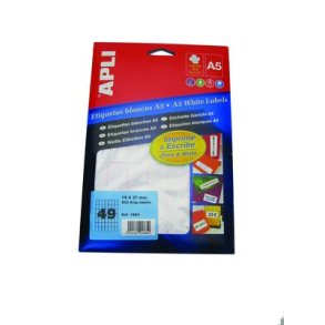 APLI Etiket 19x27mm hvid - 1 pakke