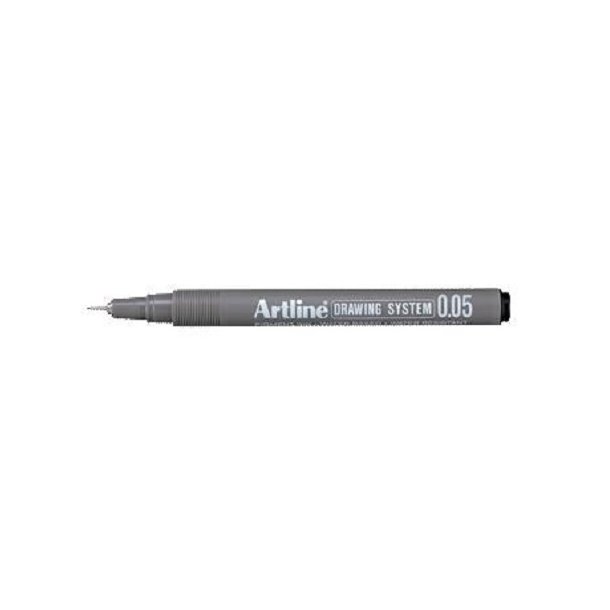 Tegnepen Artline Drawingpen 0,05 mm sort - 12 stk