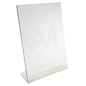Brochureholder menu, Akryl A4 L-fod - 1 stk.