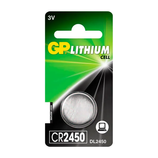 CR2450 knapcelle, GP batteries - 1 stk.