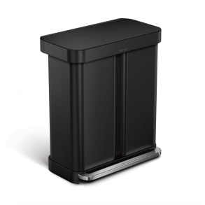 58L (34/24), dobbelt pedalspand til sortering - Sort