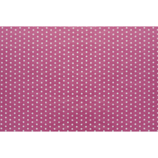 Silkepapir dot pink/hvid 240 ark. 50*75 cm.