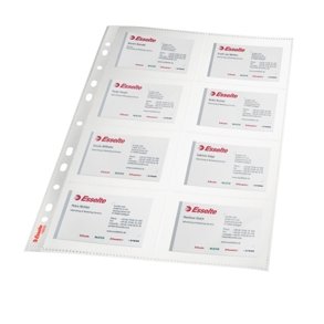Esselte pocket Business Card glass clear 105my 10 