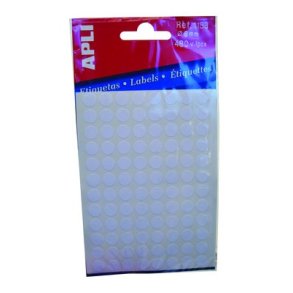 Etiket 8mm hvid - 1 pakke